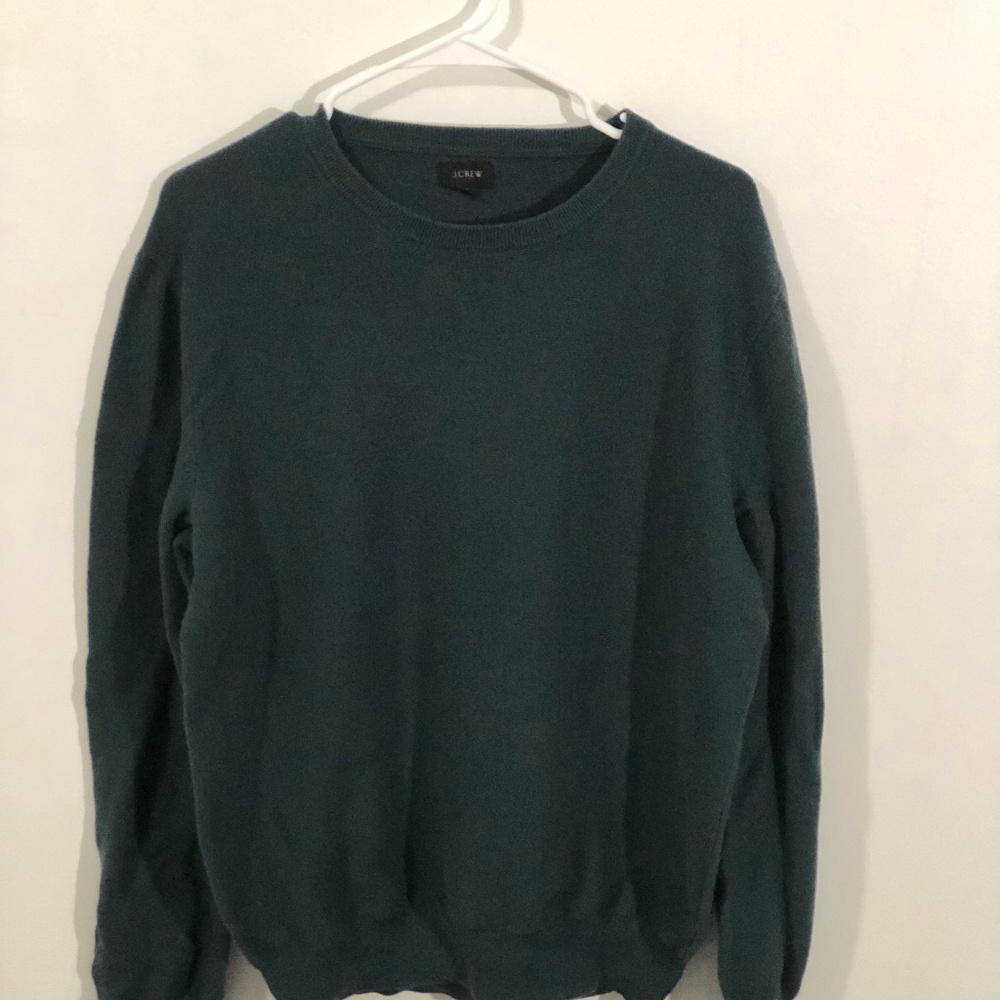 J. Crew Green Crewneck Sweater (Large)